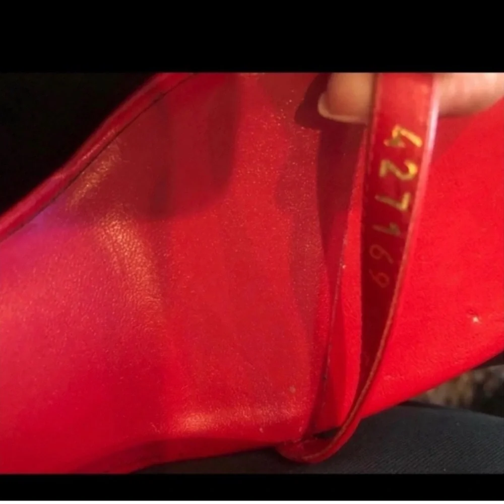 Saint Laurent Black and Red Heels 37.5 - Picture 7 of 7